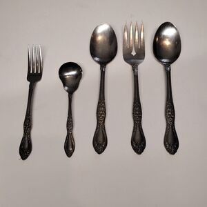 Northland Stainless Serving Fork‎ & Spoons Oneida Carolina Pattern Japan